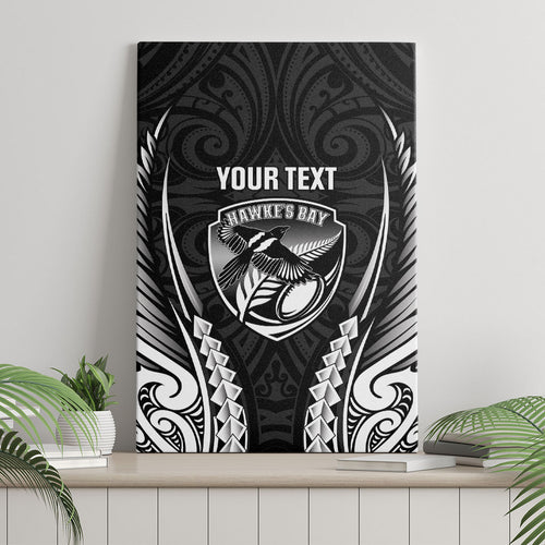 Hawke's Bay 2026 Rugby Custom Canvas Wall Art NZ Maori Silver Fern