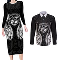 Hawke's Bay 2026 Rugby Custom Couples Matching Long Sleeve Bodycon Dress and Long Sleeve Button Shirt NZ Maori Silver Fern