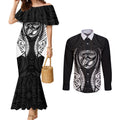 Hawke's Bay 2026 Rugby Custom Couples Matching Mermaid Dress and Long Sleeve Button Shirt NZ Maori Silver Fern