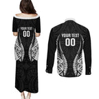Hawke's Bay 2026 Rugby Custom Couples Matching Puletasi and Long Sleeve Button Shirt NZ Maori Silver Fern