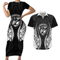 Hawke's Bay 2026 Rugby Custom Couples Matching Short Sleeve Bodycon Dress and Hawaiian Shirt NZ Maori Silver Fern