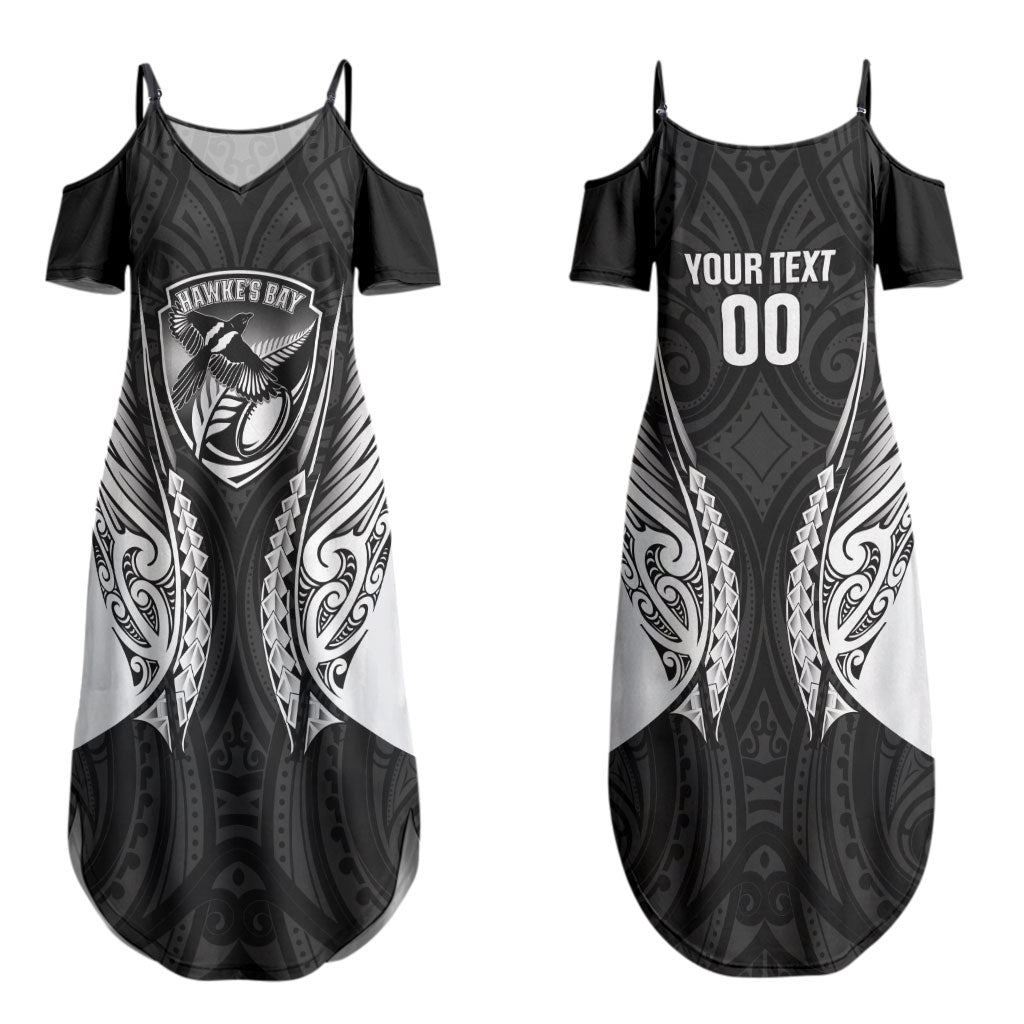 Hawke's Bay 2026 Rugby Custom Couples Matching Summer Maxi Dress and Long Sleeve Button Shirt NZ Maori Silver Fern LT14