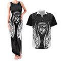 Hawke's Bay 2026 Rugby Custom Couples Matching Tank Maxi Dress and Hawaiian Shirt NZ Maori Silver Fern
