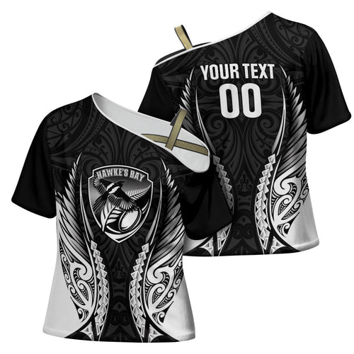 Hawke's Bay 2026 Rugby Custom Cross Shoulder Shirt NZ Maori Silver Fern