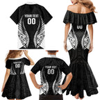 Hawke's Bay 2026 Rugby Custom Family Matching Mermaid Dress and Hawaiian Shirt NZ Maori Silver Fern