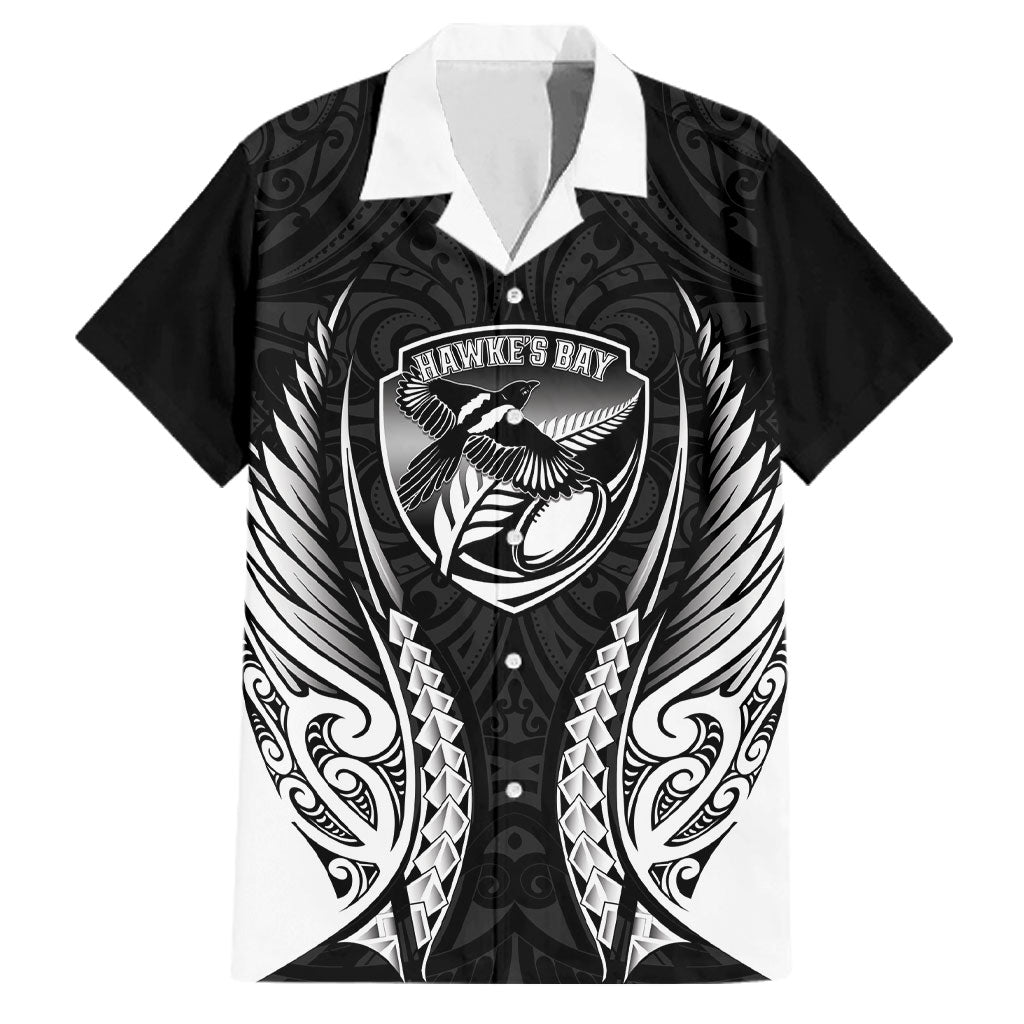 Hawke's Bay 2026 Rugby Custom Family Matching Off Shoulder Short Dress and Hawaiian Shirt NZ Maori Silver Fern