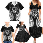Hawke's Bay 2026 Rugby Custom Family Matching Summer Maxi Dress and Hawaiian Shirt NZ Maori Silver Fern