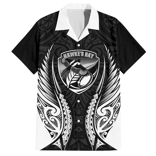 Hawke's Bay 2026 Rugby Custom Hawaiian Shirt NZ Maori Silver Fern