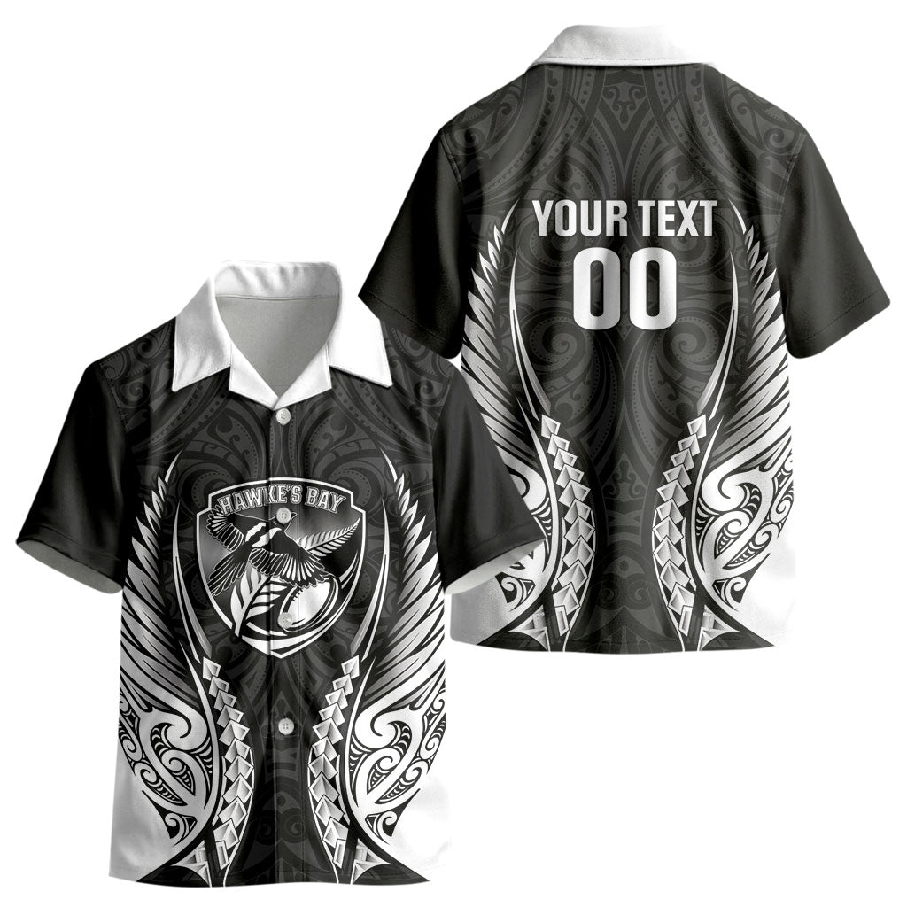 Hawke's Bay 2026 Rugby Custom Kid Hawaiian Shirt NZ Maori Silver Fern LT14