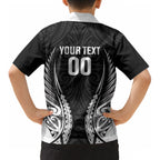 Hawke's Bay 2026 Rugby Custom Kid Hawaiian Shirt NZ Maori Silver Fern LT14