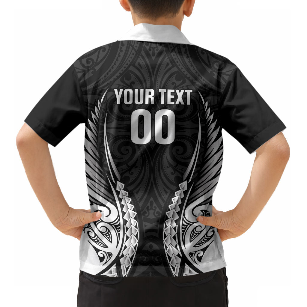 Hawke's Bay 2026 Rugby Custom Kid Hawaiian Shirt NZ Maori Silver Fern LT14