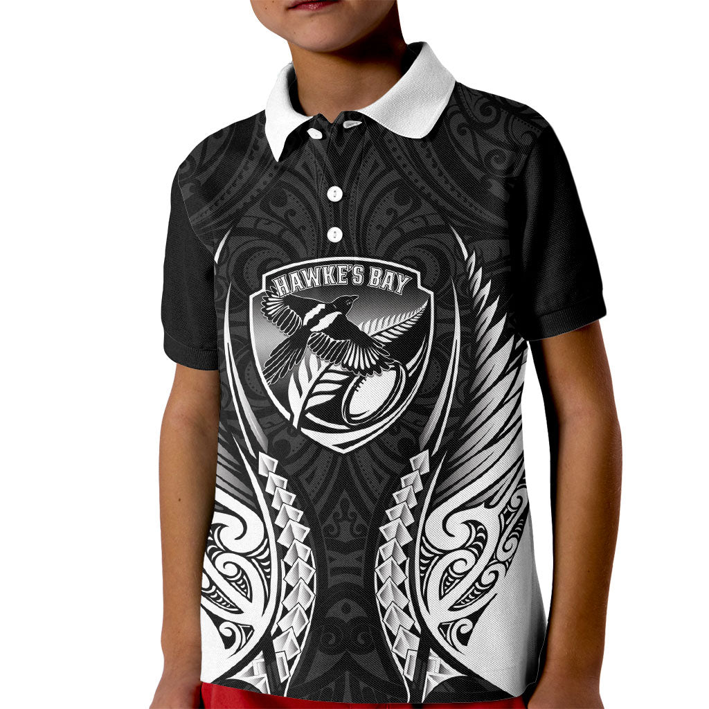 Hawke's Bay 2026 Rugby Custom Kid Polo Shirt NZ Maori Silver Fern