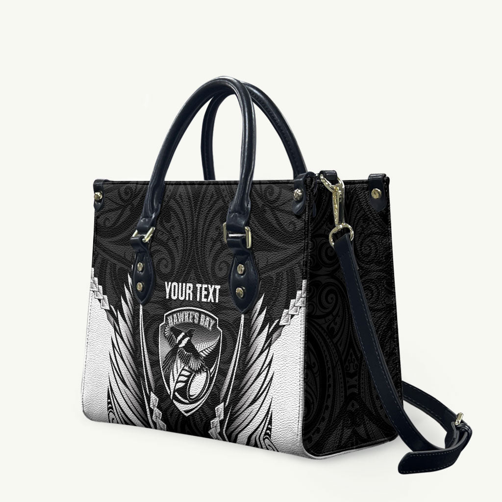 Hawke's Bay 2026 Rugby Custom Leather Bag NZ Maori Silver Fern