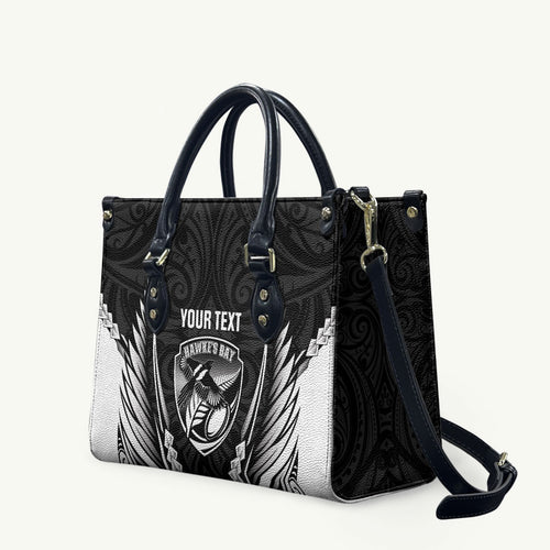 Hawke's Bay 2026 Rugby Custom Leather Bag NZ Maori Silver Fern