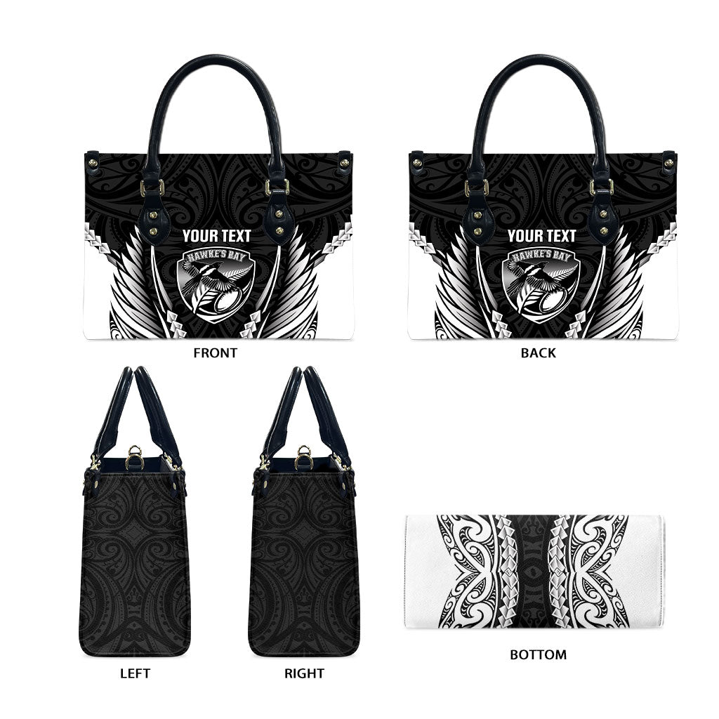 Hawke's Bay 2026 Rugby Custom Leather Bag NZ Maori Silver Fern
