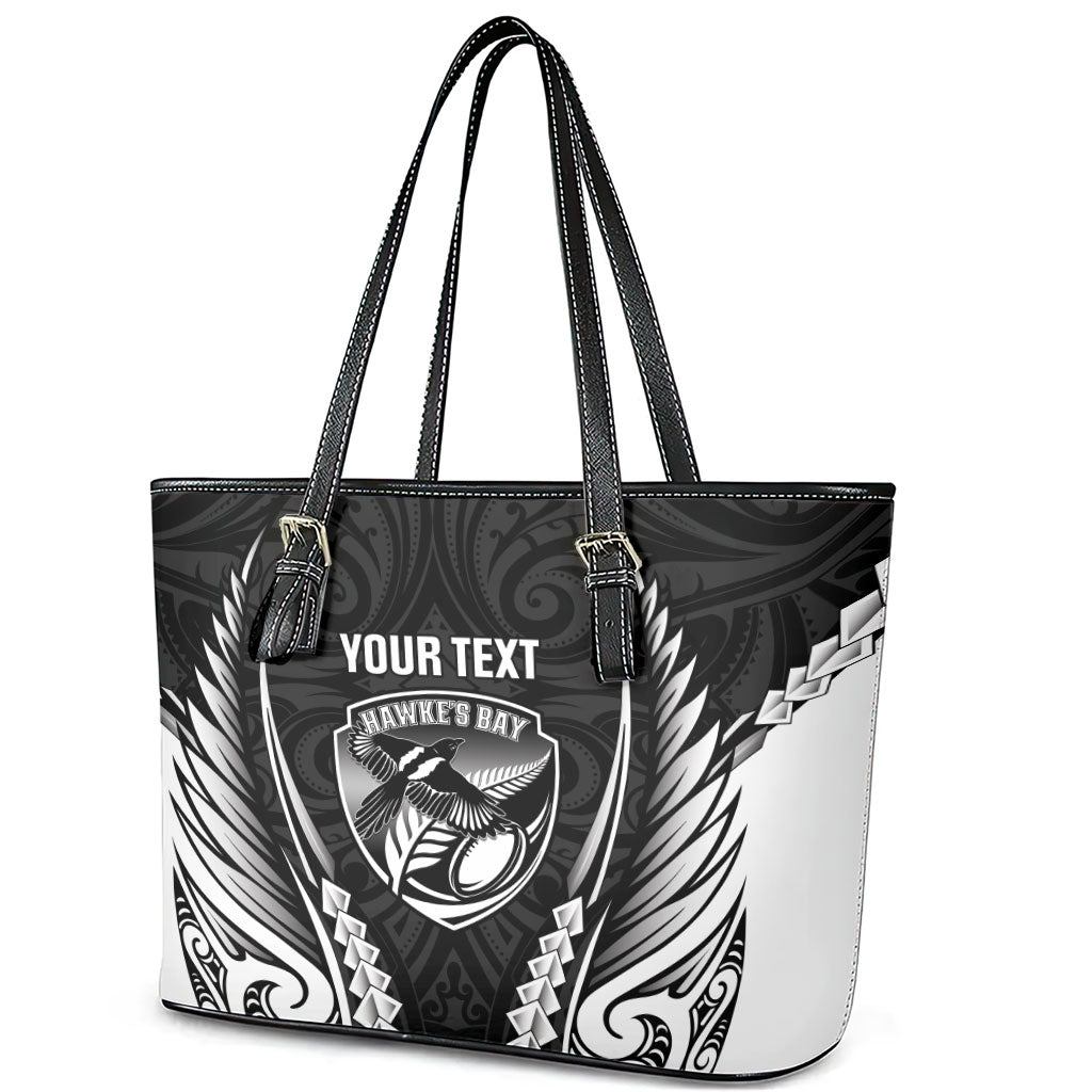 Hawke's Bay 2026 Rugby Custom Leather Tote Bag NZ Maori Silver Fern