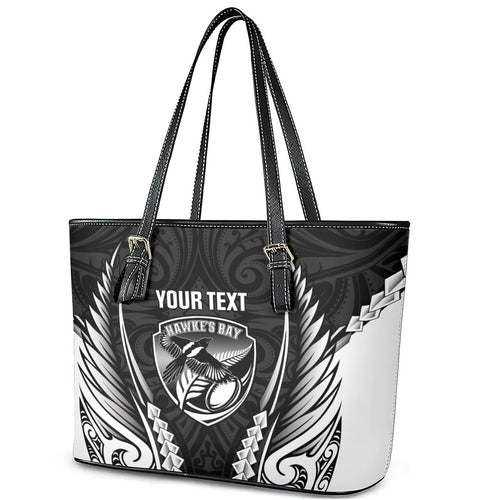 Hawke's Bay 2026 Rugby Custom Leather Tote Bag NZ Maori Silver Fern