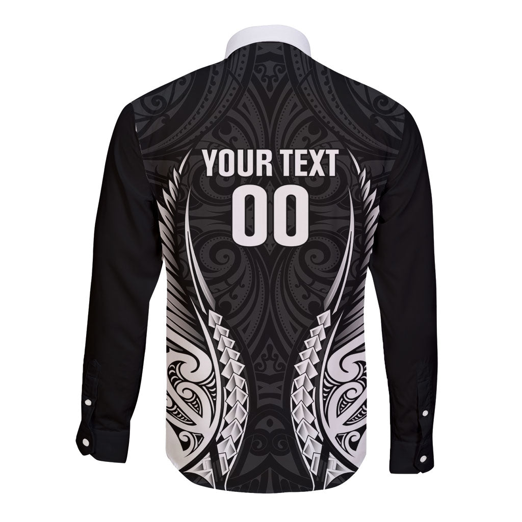 Hawke's Bay 2026 Rugby Custom Long Sleeve Button Shirt NZ Maori Silver Fern