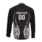 Hawke's Bay 2026 Rugby Custom Long Sleeve Button Shirt NZ Maori Silver Fern