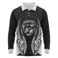 Hawke's Bay 2026 Rugby Custom Long Sleeve Polo Shirt NZ Maori Silver Fern