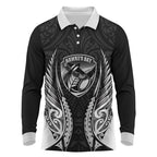 Hawke's Bay 2026 Rugby Custom Long Sleeve Polo Shirt NZ Maori Silver Fern