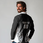Hawke's Bay 2026 Rugby Custom Long Sleeve Polo Shirt NZ Maori Silver Fern
