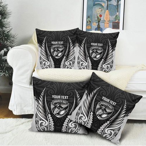 Hawke's Bay 2026 Rugby Custom Pillow Cover NZ Maori Silver Fern