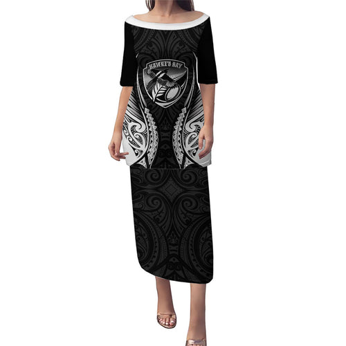 Hawke's Bay 2026 Rugby Custom Puletasi NZ Maori Silver Fern