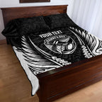 Hawke's Bay 2026 Rugby Custom Quilt Bed Set NZ Maori Silver Fern