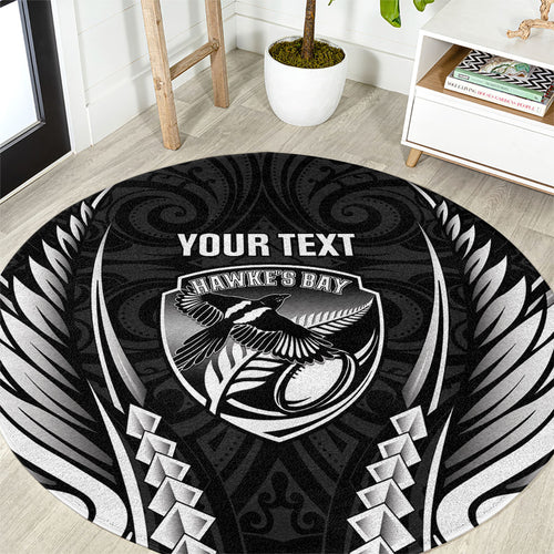 Hawke's Bay 2026 Rugby Custom Round Carpet NZ Maori Silver Fern