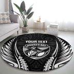 Hawke's Bay 2026 Rugby Custom Round Carpet NZ Maori Silver Fern