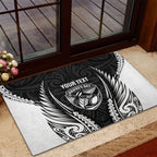 Hawke's Bay 2026 Rugby Custom Rubber Doormat NZ Maori Silver Fern