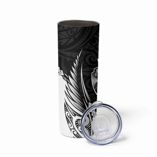 Hawke's Bay 2026 Rugby Custom Skinny Tumbler NZ Maori Silver Fern
