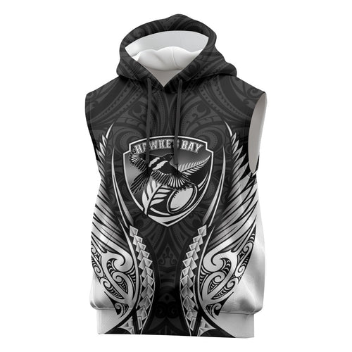 Hawke's Bay 2026 Rugby Custom Sleeveless Hoodie NZ Maori Silver Fern