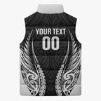 Hawke's Bay 2026 Rugby Custom Sleeveless Puffer Jacket NZ Maori Silver Fern