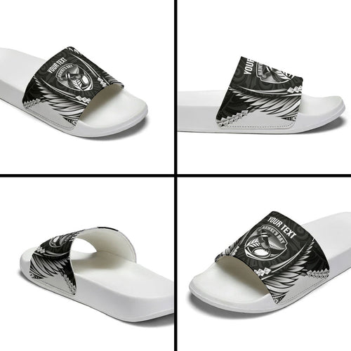 Hawke's Bay 2026 Rugby Custom Slide Sandals NZ Maori Silver Fern