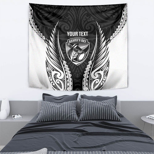 Hawke's Bay 2026 Rugby Custom Tapestry NZ Maori Silver Fern
