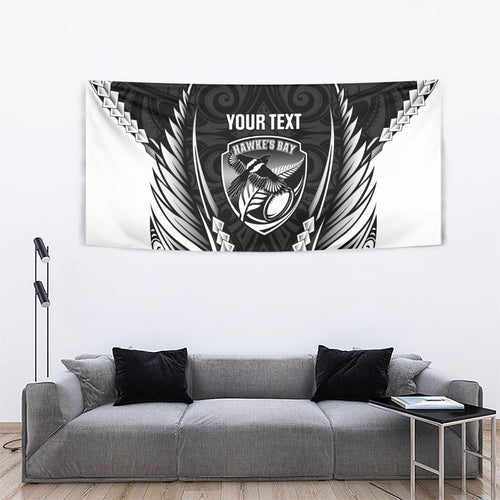 Hawke's Bay 2026 Rugby Custom Tapestry NZ Maori Silver Fern