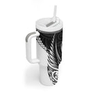 Hawke's Bay 2026 Rugby Custom Tumbler With Handle NZ Maori Silver Fern