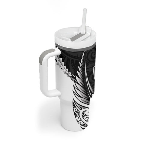 Hawke's Bay 2026 Rugby Custom Tumbler With Handle NZ Maori Silver Fern