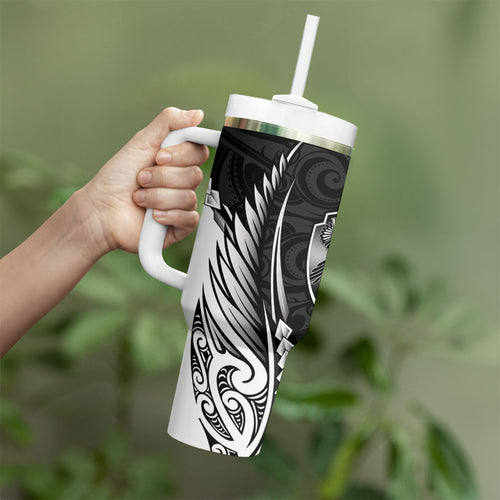 Hawke's Bay 2026 Rugby Custom Tumbler With Handle NZ Maori Silver Fern