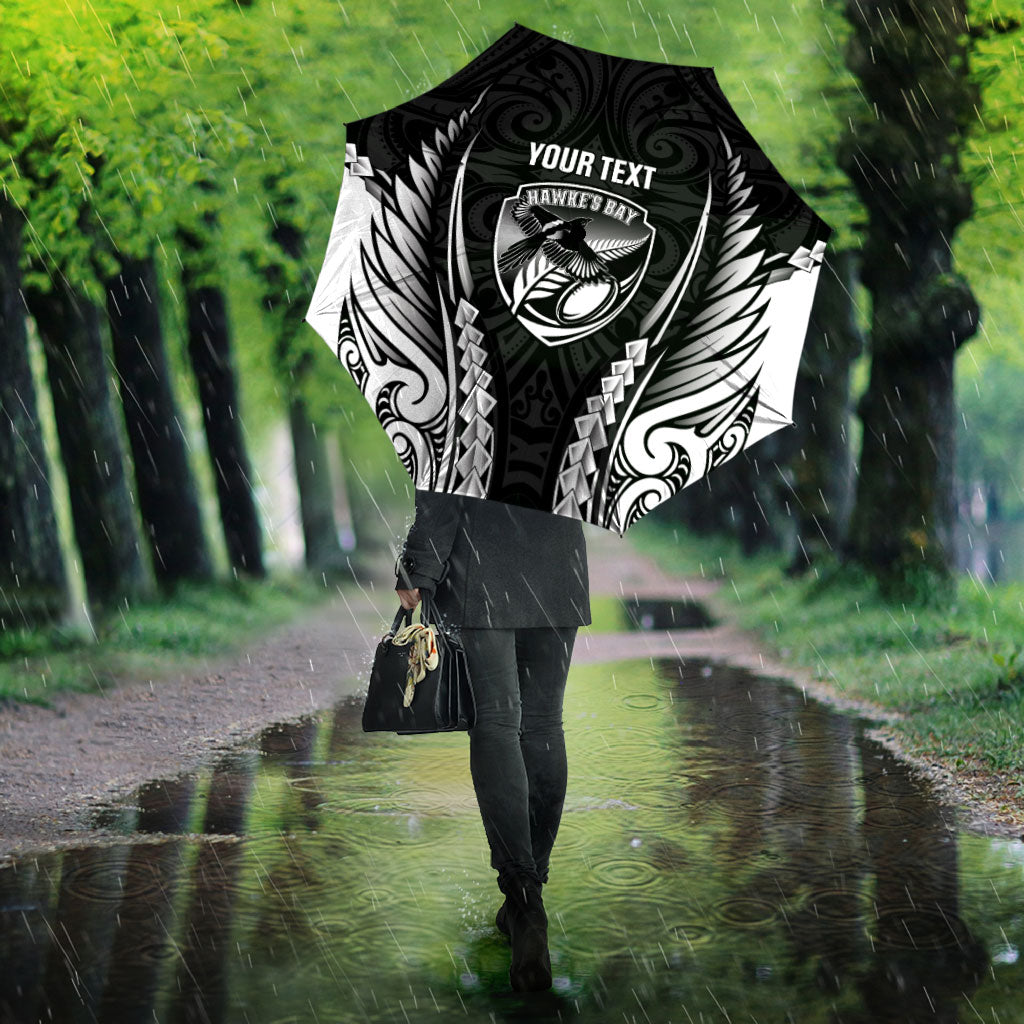 Hawke's Bay 2026 Rugby Custom Umbrella NZ Maori Silver Fern