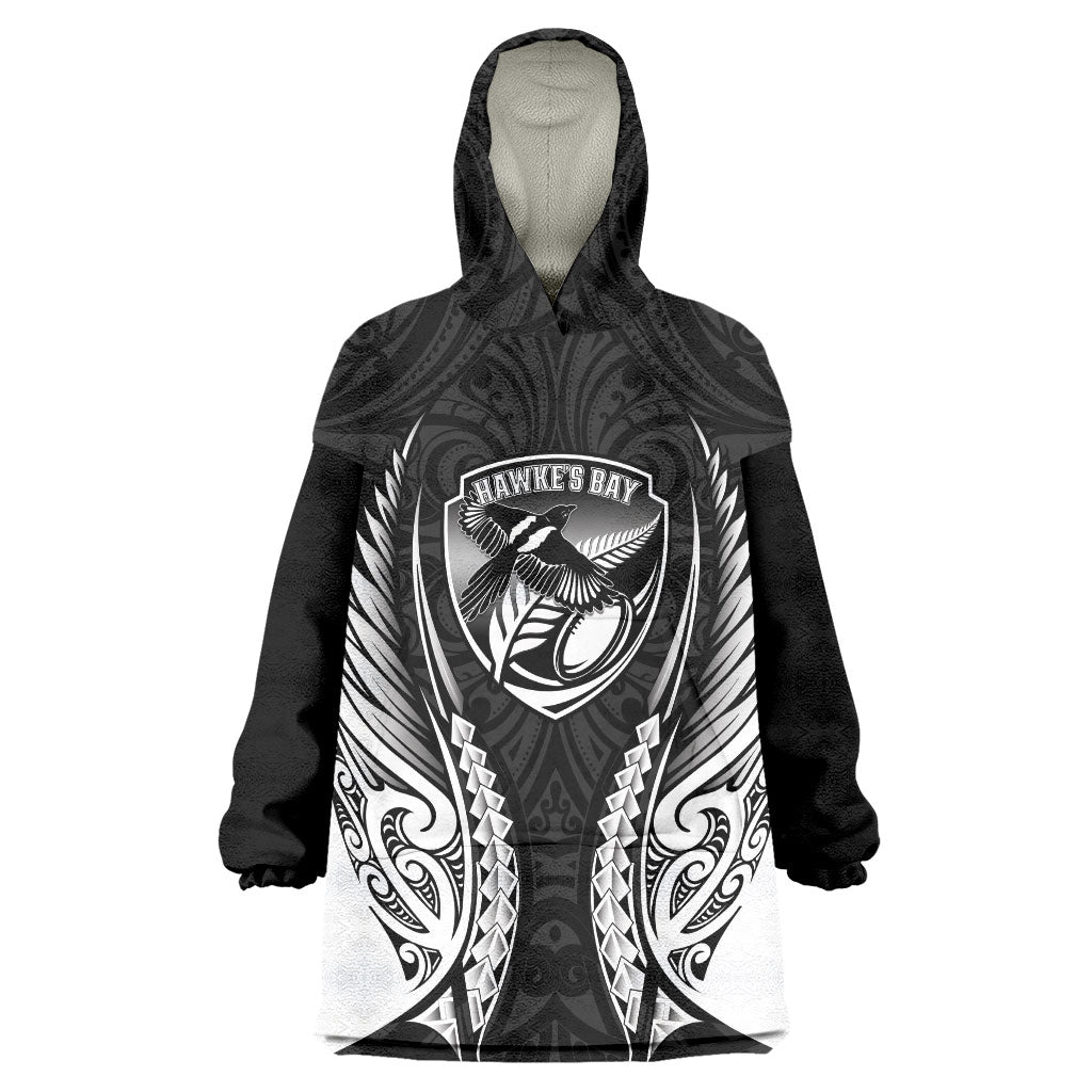 Hawke's Bay 2026 Rugby Custom Wearable Blanket Hoodie NZ Maori Silver Fern