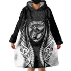 Hawke's Bay 2026 Rugby Custom Wearable Blanket Hoodie NZ Maori Silver Fern