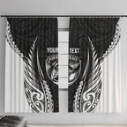 Hawke's Bay 2026 Rugby Custom Window Curtain NZ Maori Silver Fern
