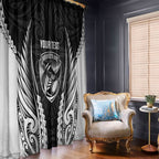 Hawke's Bay 2026 Rugby Custom Window Curtain NZ Maori Silver Fern