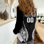 Hawke's Bay 2026 Rugby Custom Women Casual Shirt NZ Maori Silver Fern