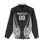 Hawke's Bay 2026 Rugby Custom Women Casual Shirt NZ Maori Silver Fern
