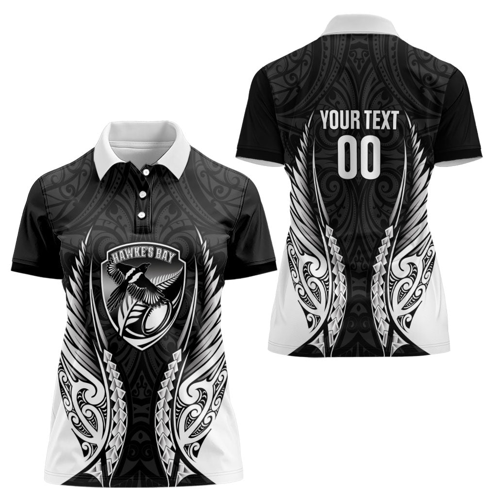 Hawke's Bay 2026 Rugby Custom Women Polo Shirt NZ Maori Silver Fern