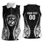 Hawke's Bay 2026 Rugby Custom Women Sleeveless Polo Shirt NZ Maori Silver Fern
